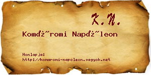 Komáromi Napóleon névjegykártya
